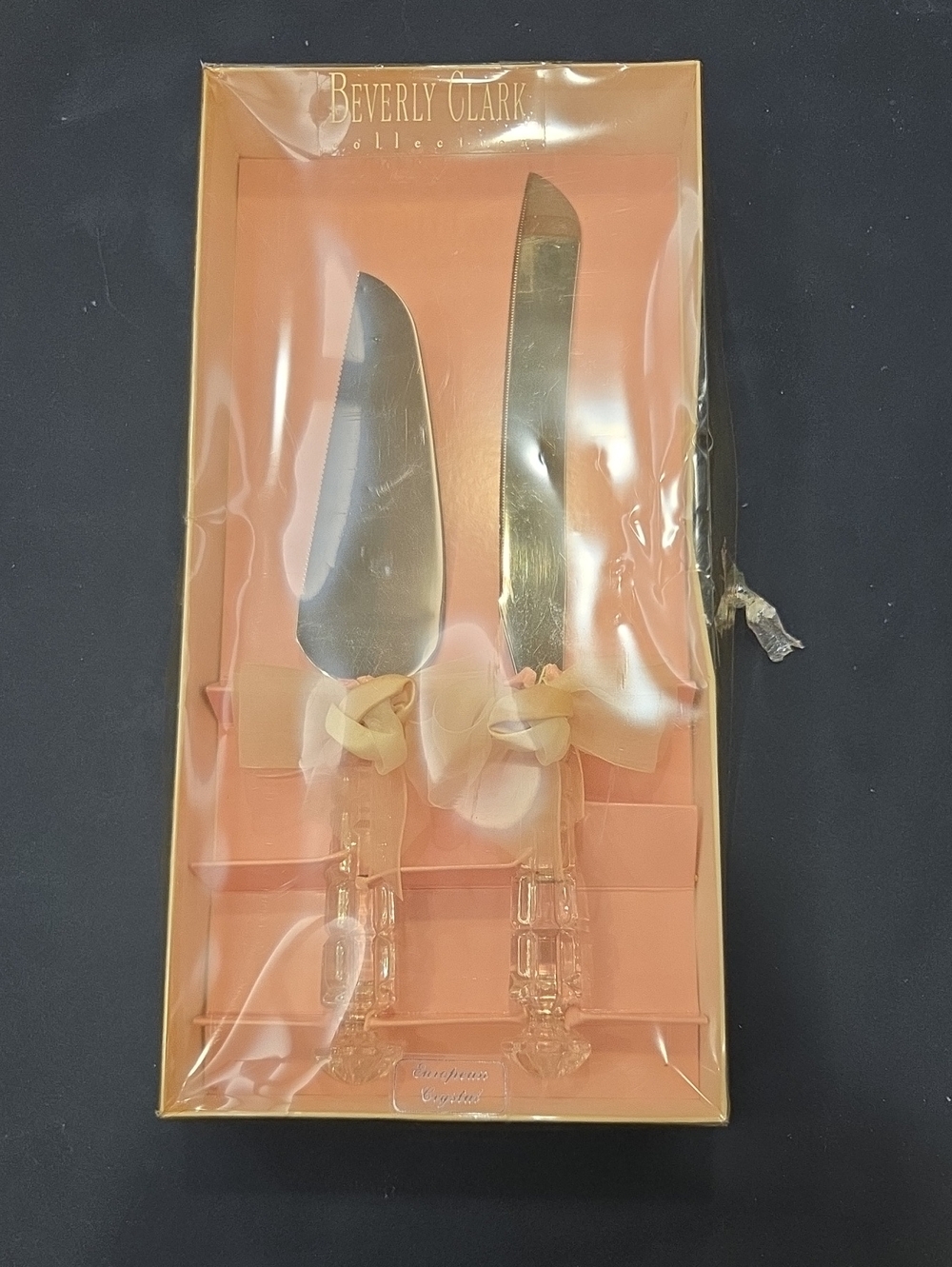 Beverly Clark Cake Server and Knife Set European Crystal